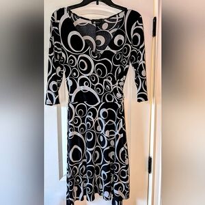 B&W Wrap Dress • AB Studio